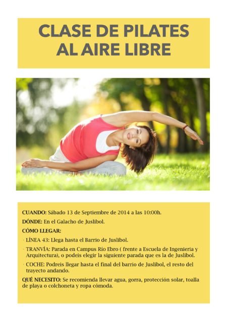 CARTEL CLASE AL AIRE LIBRE